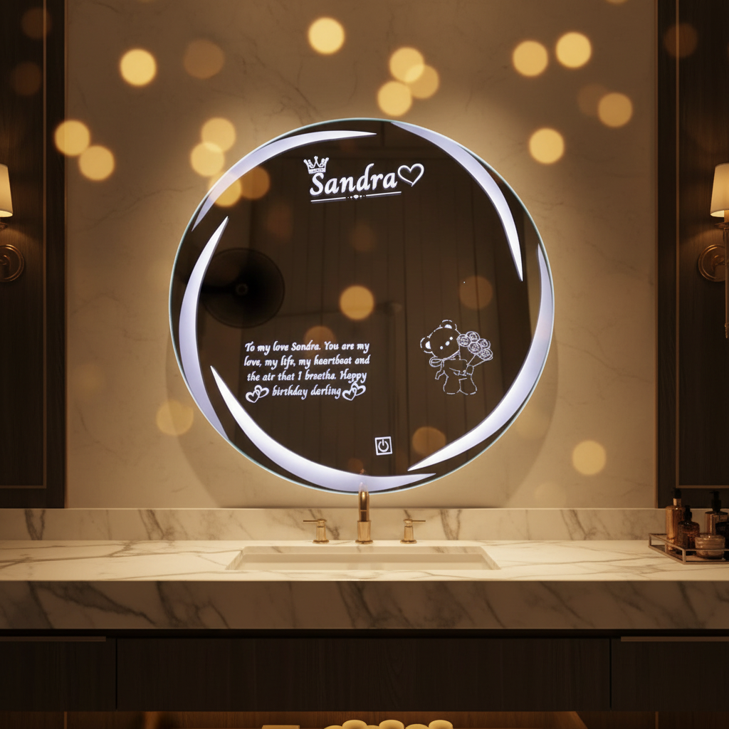 Sandra LED Mirror - Luxury Vanity Setting